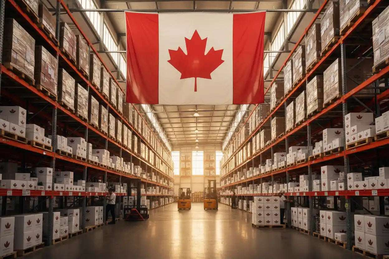 Canada-Warehouse A nod to your Canadian roots with a warm, radiant feel that suits jewelry and lifestyle products.