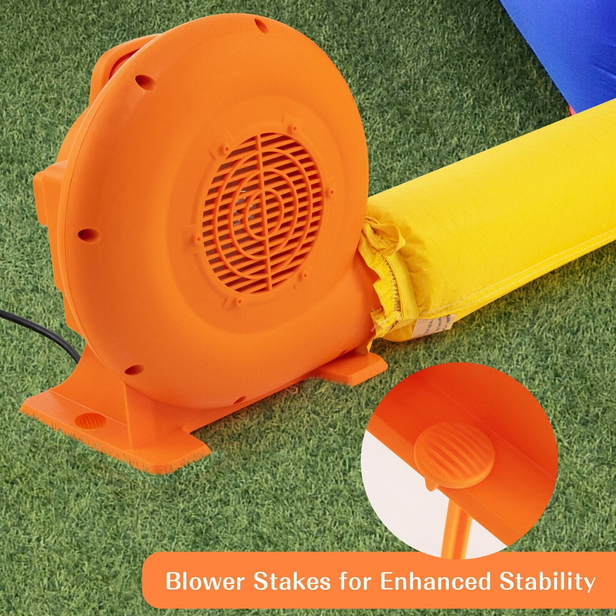 Soplador de aire de 550 W para inflables, con cable de 25 pies y enchufe GFCI de 550 W