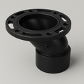 Brida de inodoro de compensación de ABS LESSO — Conexión 4x3, compensación DWV de 1½", cUPC