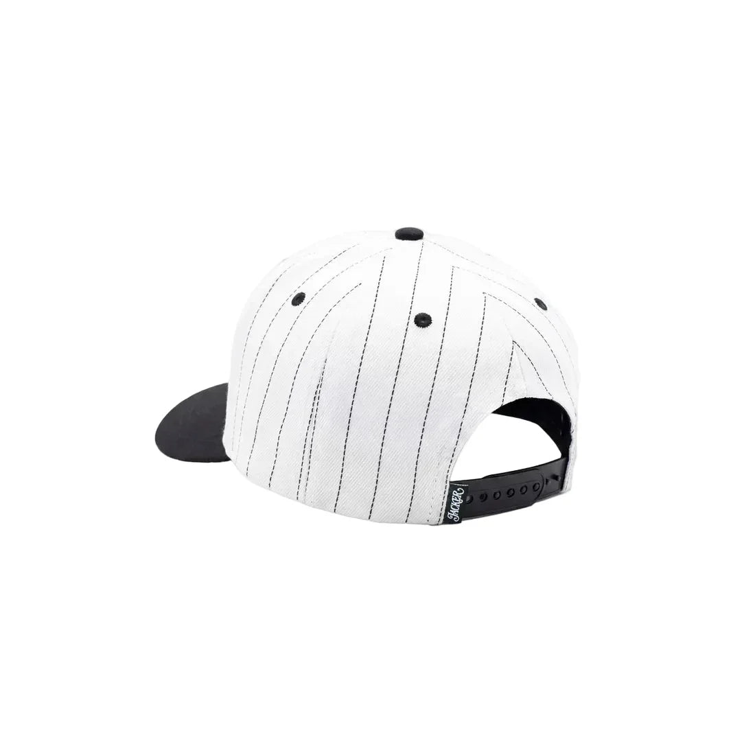 Gorra Snapback Jacker 'Classic Stripe' - Negro/Blanco