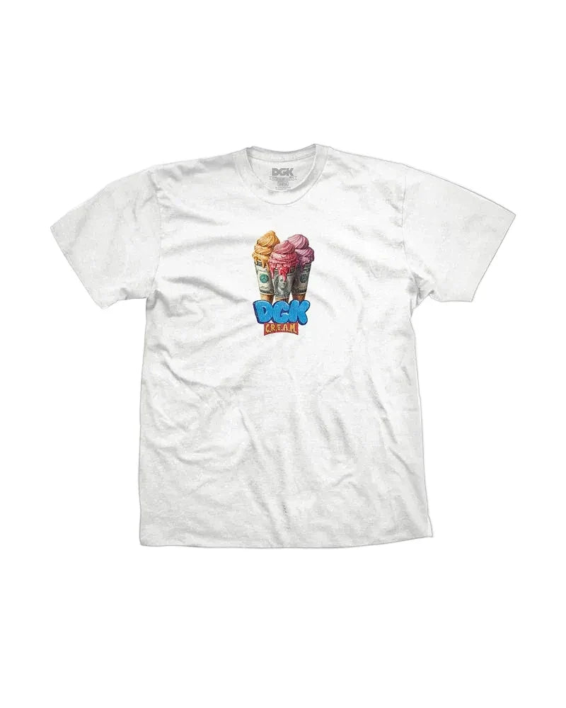 Camiseta de gramaje grueso DGK 'Dough Cone' - Blanca