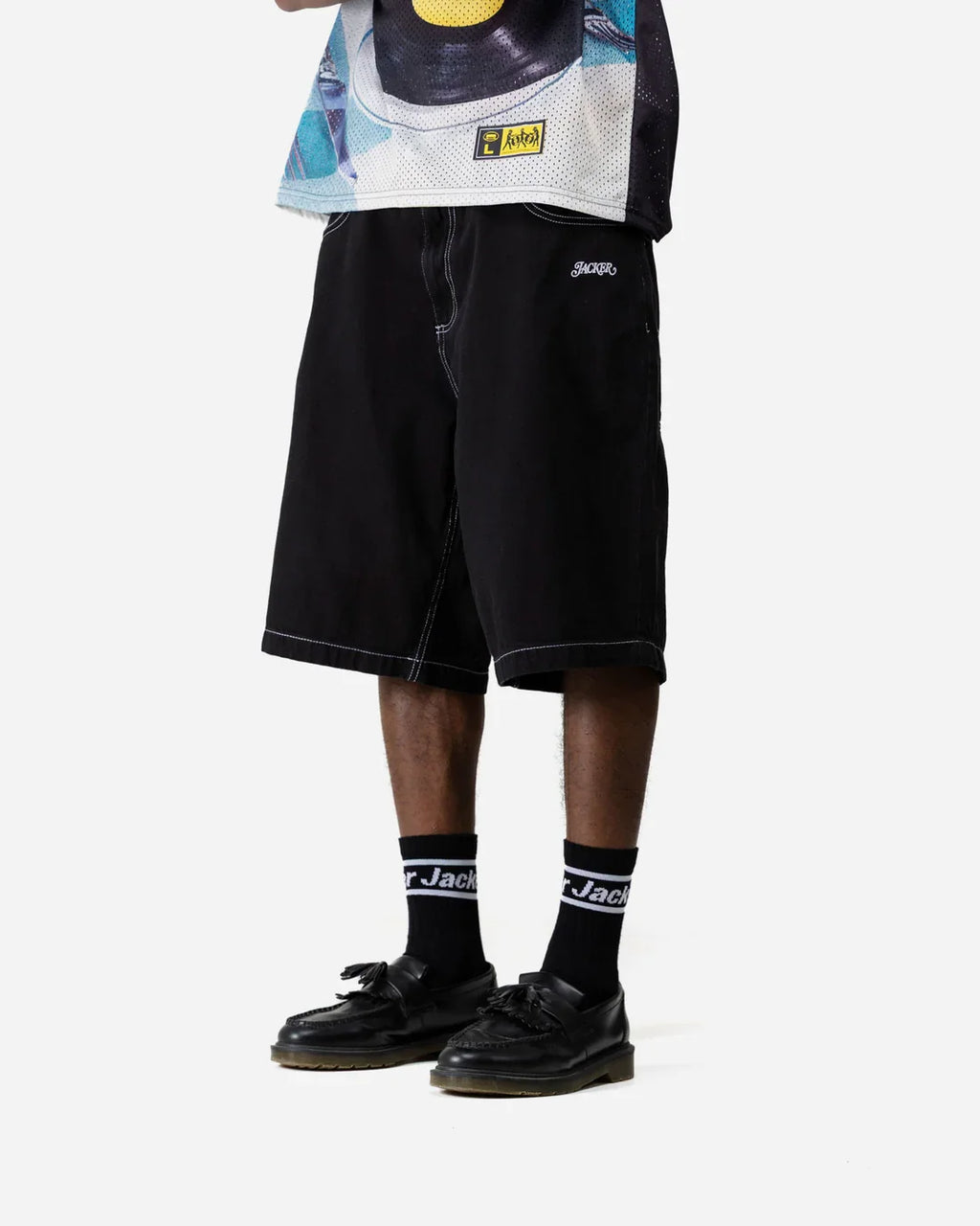 Bermudas vaqueras holgadas 'Classic' de Jacker - Negro
