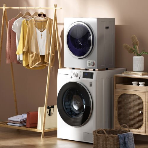 Sèche-linge de 1,5 pi³ avec support mural en acier inoxydable - Argent