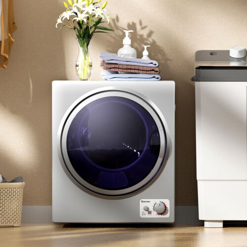 Sèche-linge de 1,5 pi³ avec support mural en acier inoxydable - Argent