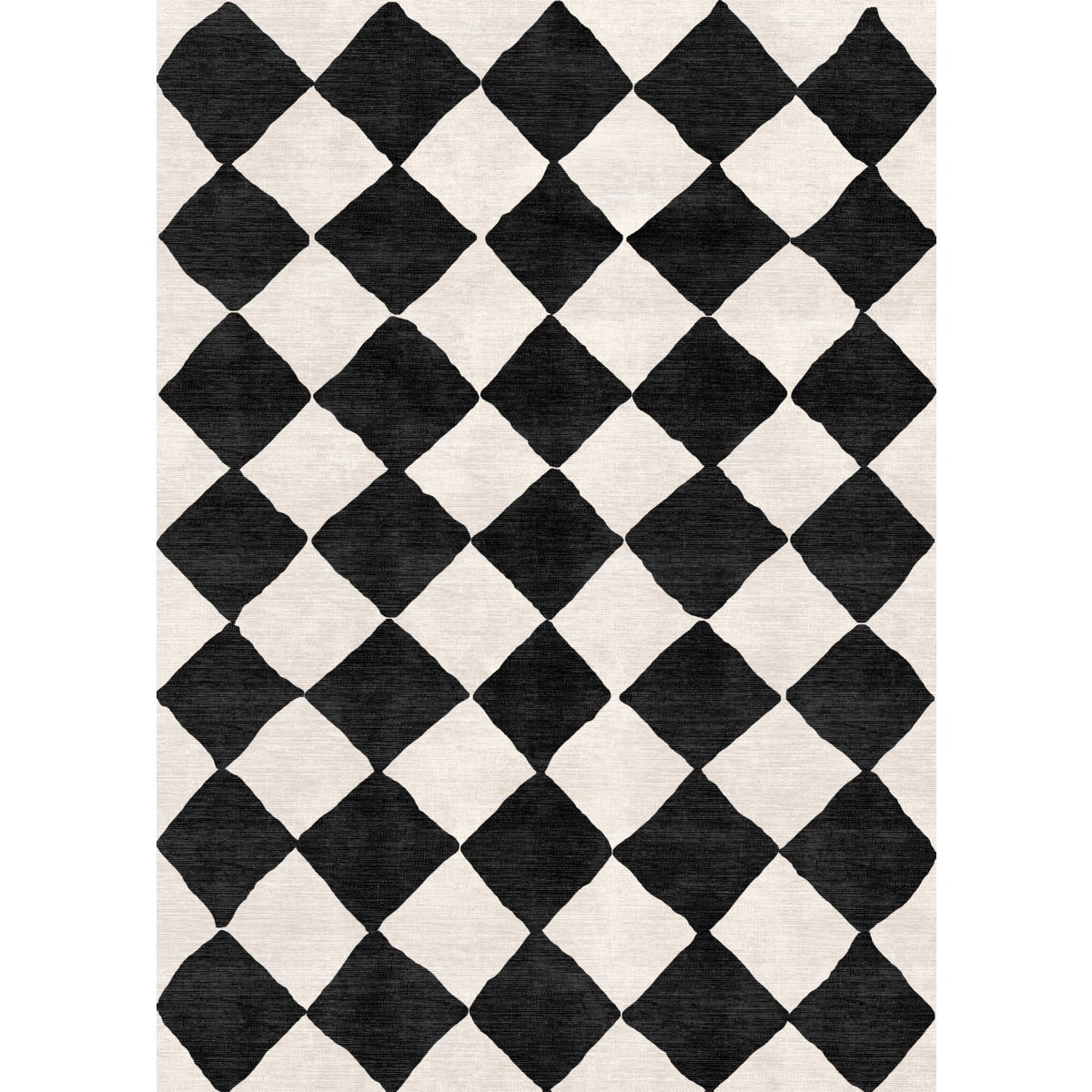 Trestres Checkered Black & Ivory Rug