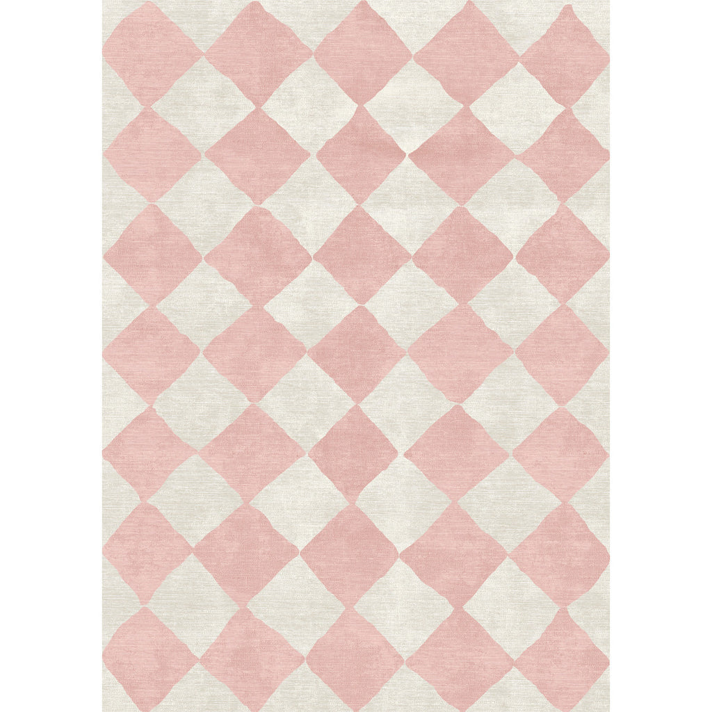 Trestres Checkered Malibu Pink & Ivory Rug