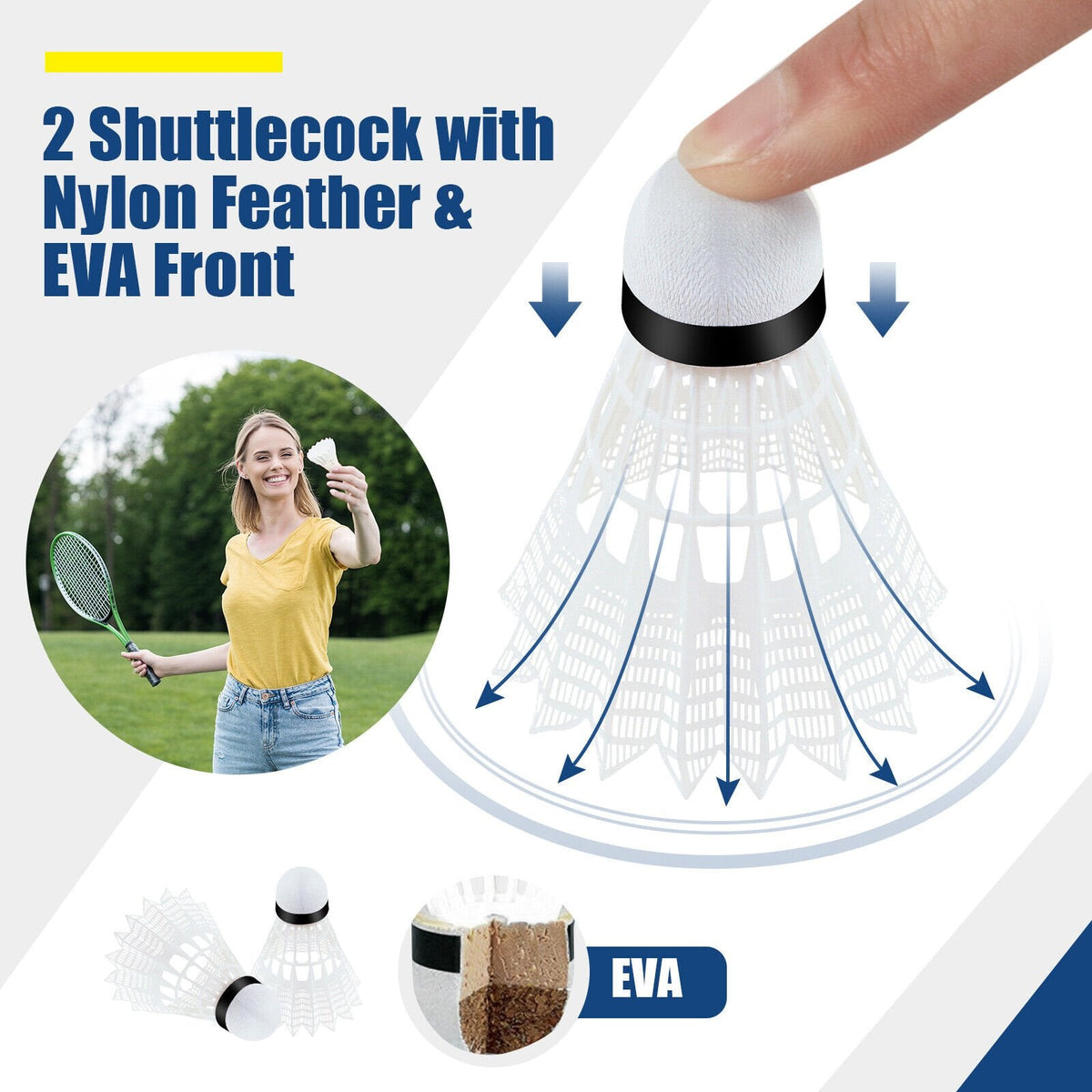 Support de filet de badminton réglable de 10/14 pieds avec sac de transport portable - 14 pieds
