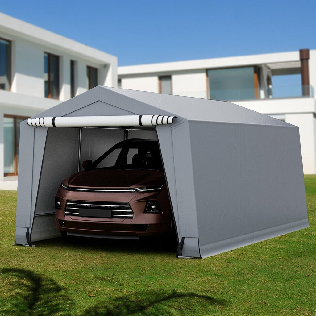 Abri de voiture extérieur robuste 3 x 4,8 m / 3 x 6 m avec 2 portes - 3 x 6 m