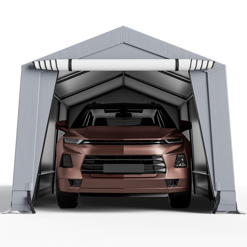 Abri de voiture extérieur robuste 3 x 4,8 m / 3 x 6 m avec 2 portes - 3 x 6 m