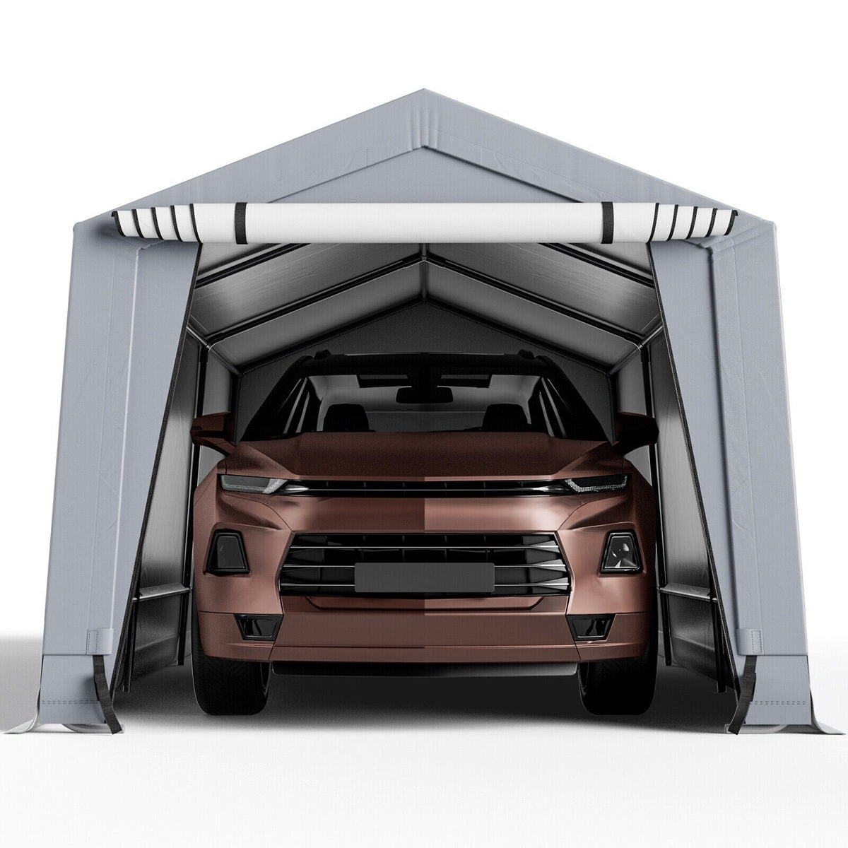 Abri de voiture extérieur robuste 3 x 4,8 m / 3 x 6 m avec 2 portes - 3 x 6 m