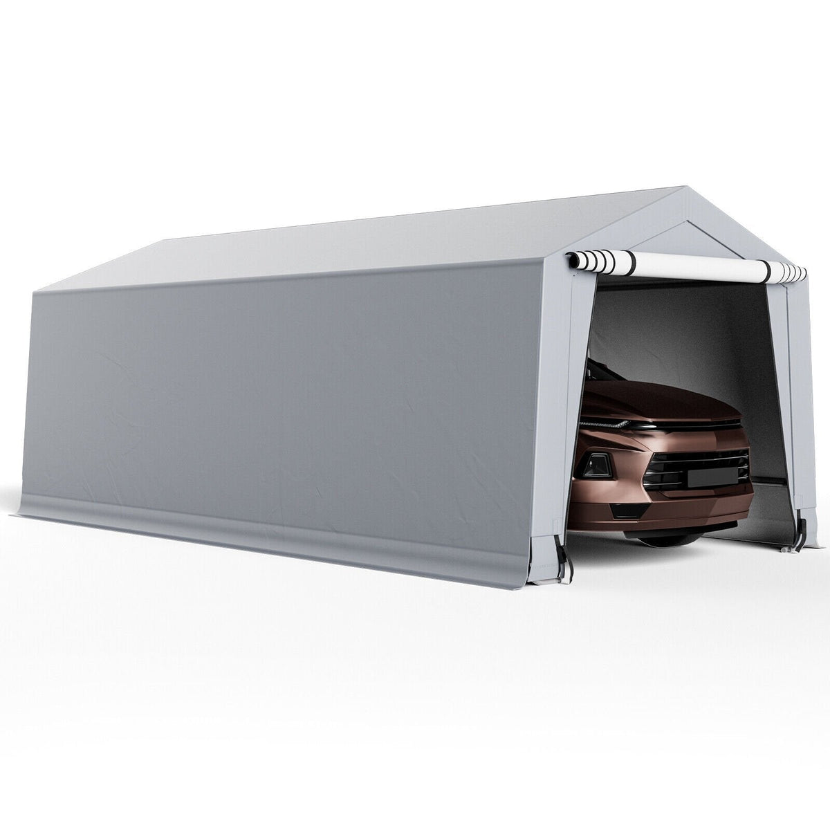 Abri de voiture extérieur robuste 3 x 4,8 m / 3 x 6 m avec 2 portes - 3 x 6 m