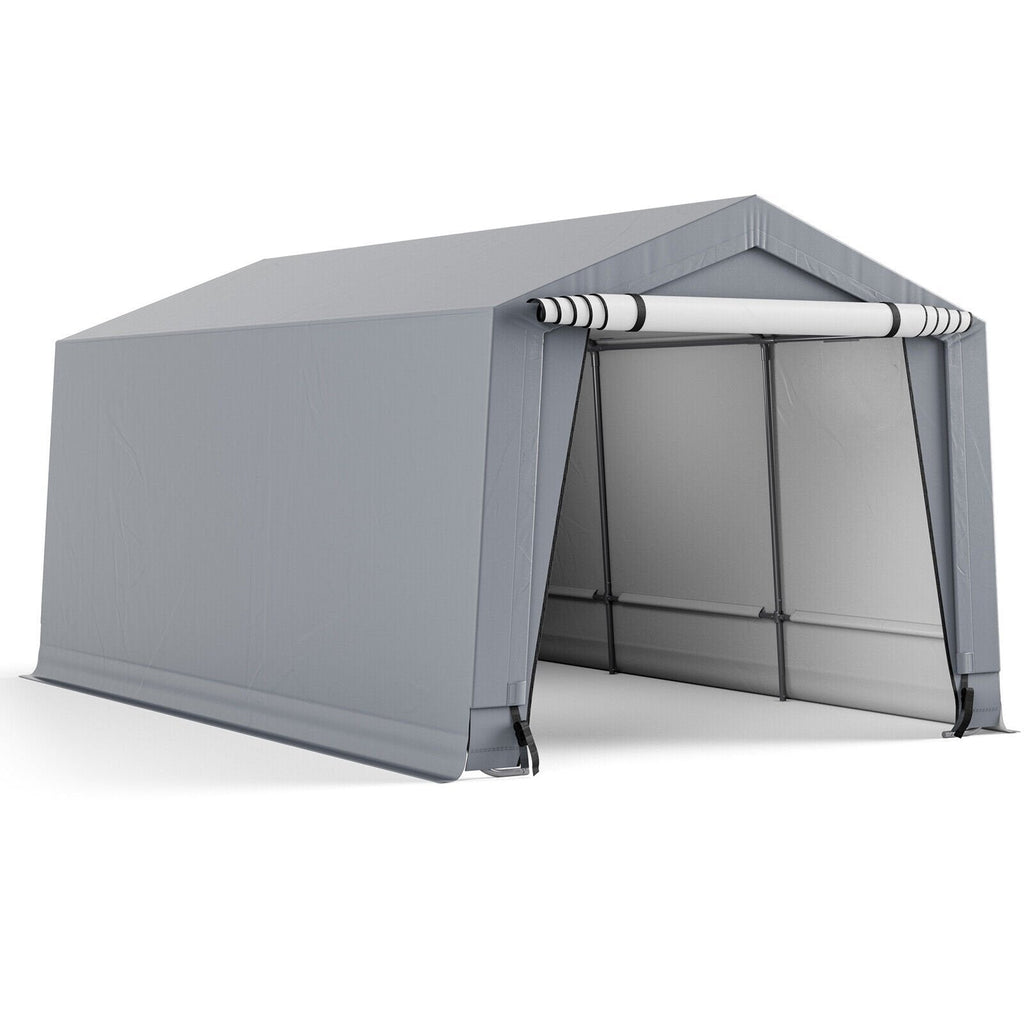Abri d'auto extérieur robuste 10 x 16/10 x 20 pieds avec 2 portes-10 x 16 pi