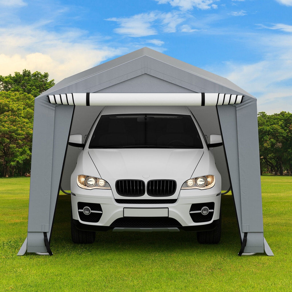 Abri d'auto extérieur robuste 10 x 16/10 x 20 pieds avec 2 portes-10 x 16 pi