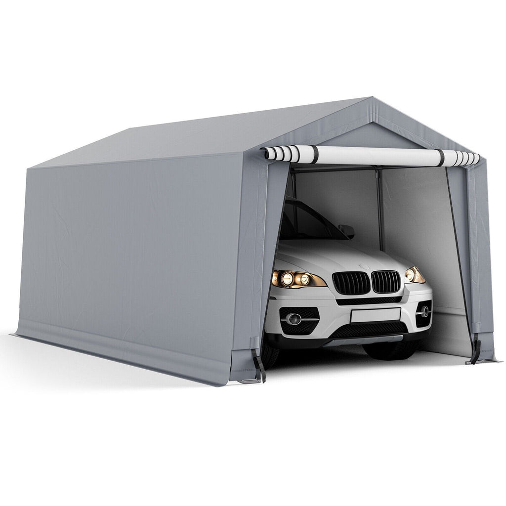 Abri d'auto extérieur robuste 10 x 16/10 x 20 pieds avec 2 portes-10 x 16 pi