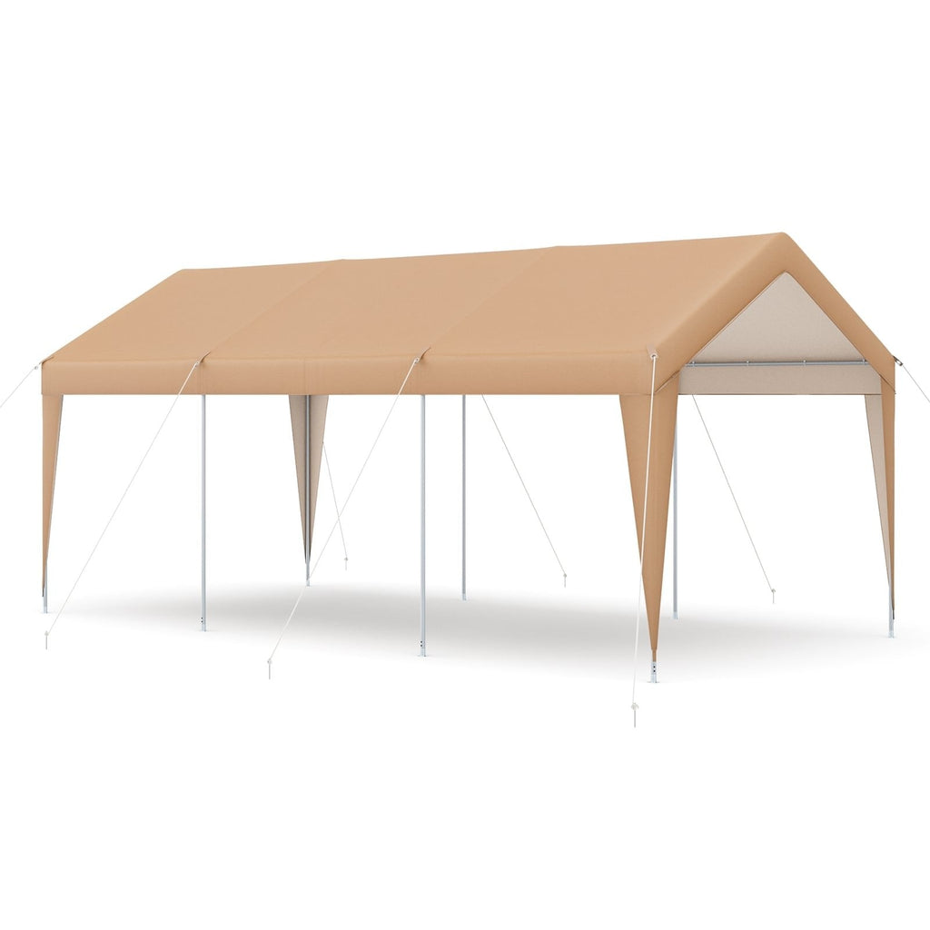 10 x 20 Fuß Terrassen-Carport, extrem robust, wetterfest, ohne Seitenwand