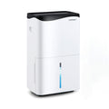 Déshumidificateur Wi-Fi intelligent 100 pint avec contrôle par application et Alexa, réservoir de 1,3 gallon, dégivrage automatique, blanc