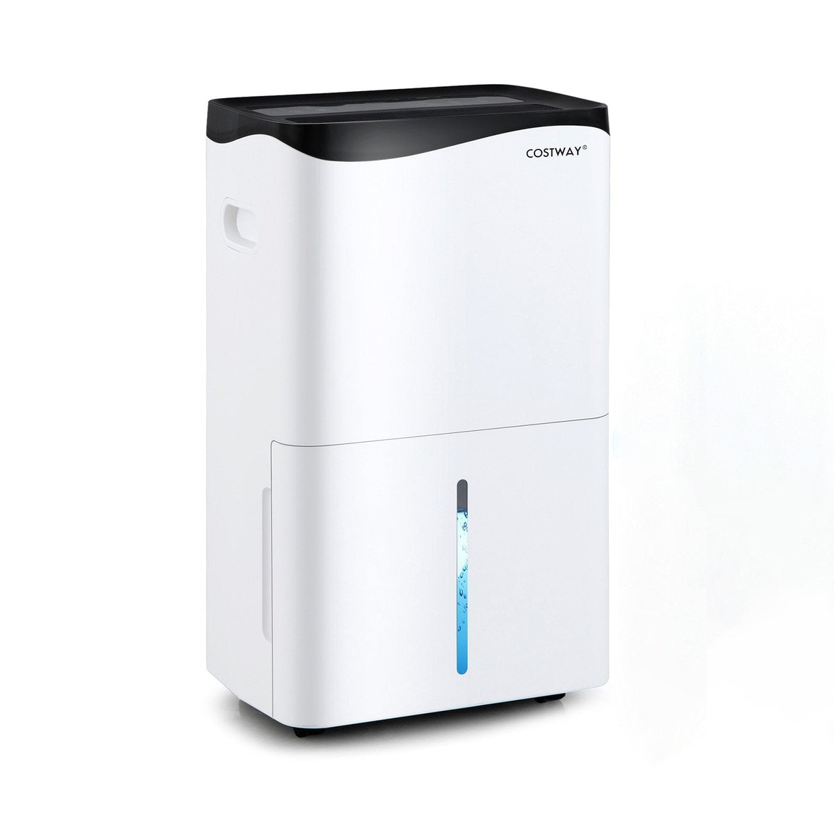 Déshumidificateur Wi-Fi intelligent 100 pint avec contrôle par application et Alexa, réservoir de 1,3 gallon, dégivrage automatique, blanc