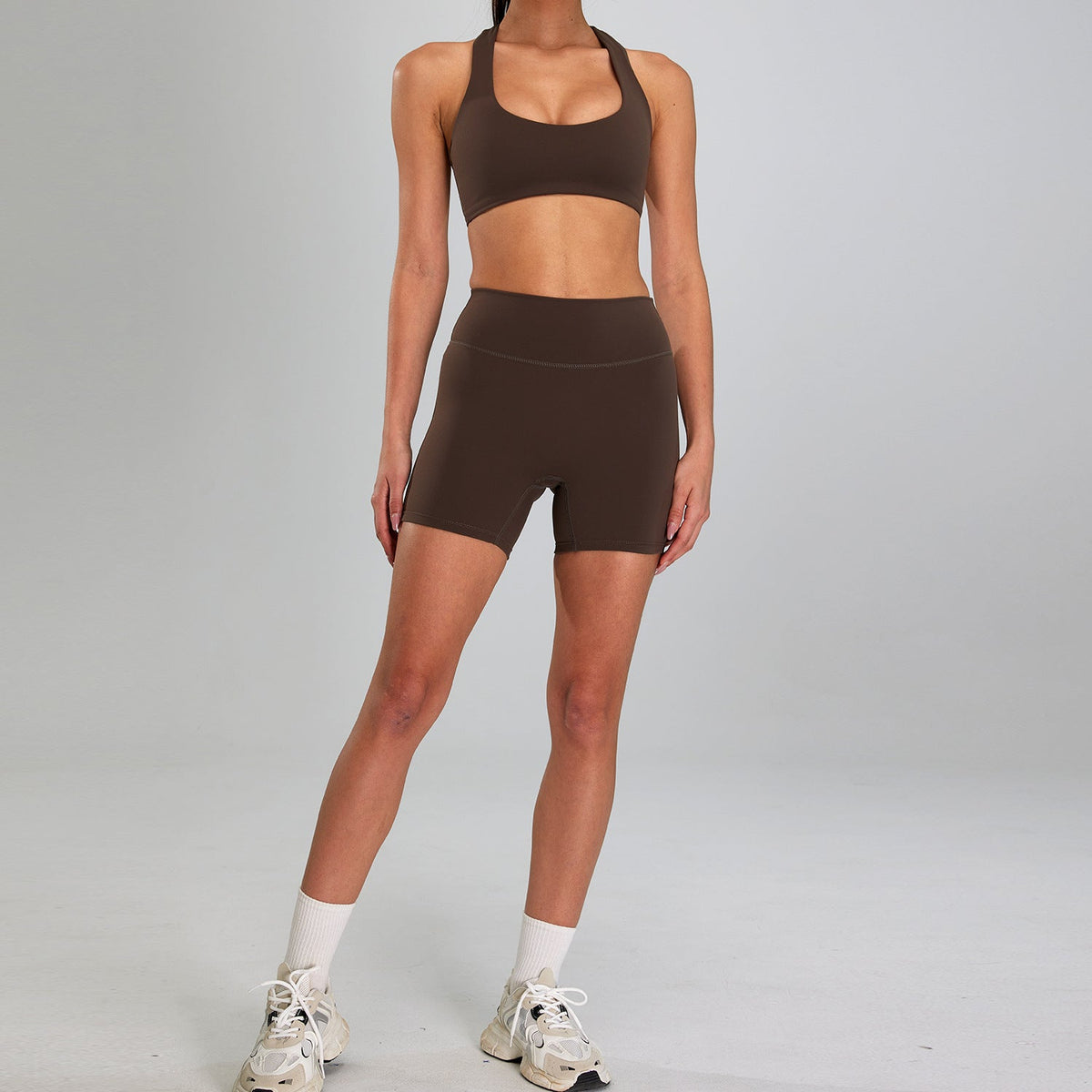 Ensemble de sport taille haute pour femme – Vêtements de sport ajustés pour la course en plein air et les entraînements de haute intensité