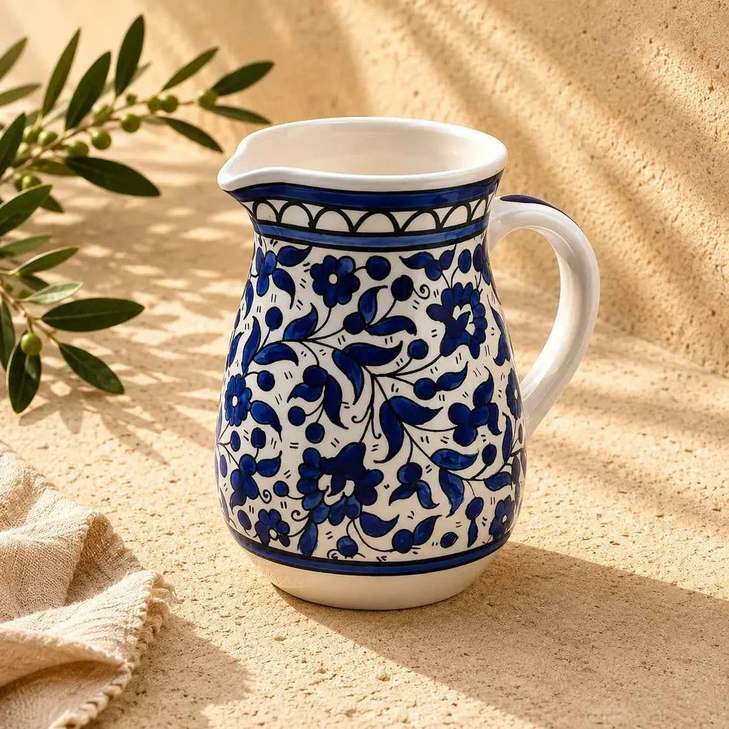 Ceramic Milk Pitcher Handmade Palestinian  – 27 fl oz (0.8 L)