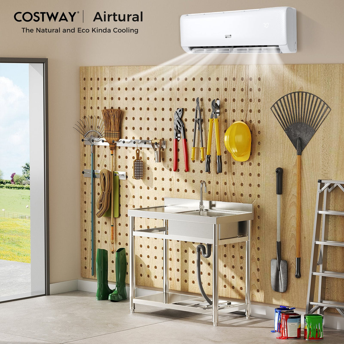 Climatiseur bibloc sans conduit avec pompe à chaleur Airtural Series 12000 BTU 21 SEER2 208-230V certifié Energy Star