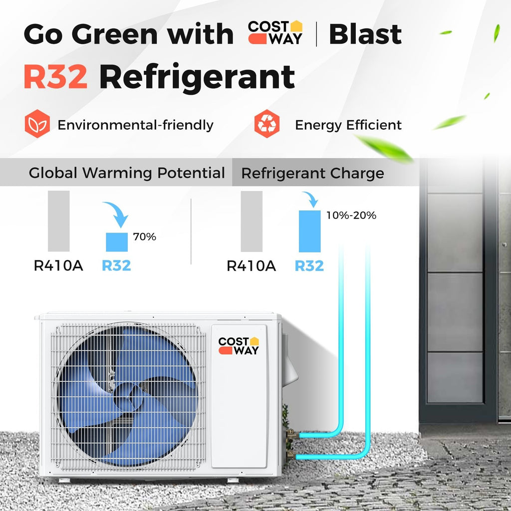 Blastシリーズ 12000 BTU 20 SEER2 115V 壁掛け式ミニスプリットエアコン