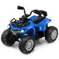 Quad électrique 12V pour enfants avec vitesse élevée verrouillable, capacité de 66 lb, suspension arrière et MP3, de 3 à 8 ans, Bleu