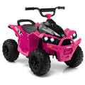 Quad électrique pour enfants 12 V, capacité de charge de 35 kg, vitesses élevée et réduite, poignée de transport et phares, de 3 à 8 ans, rose