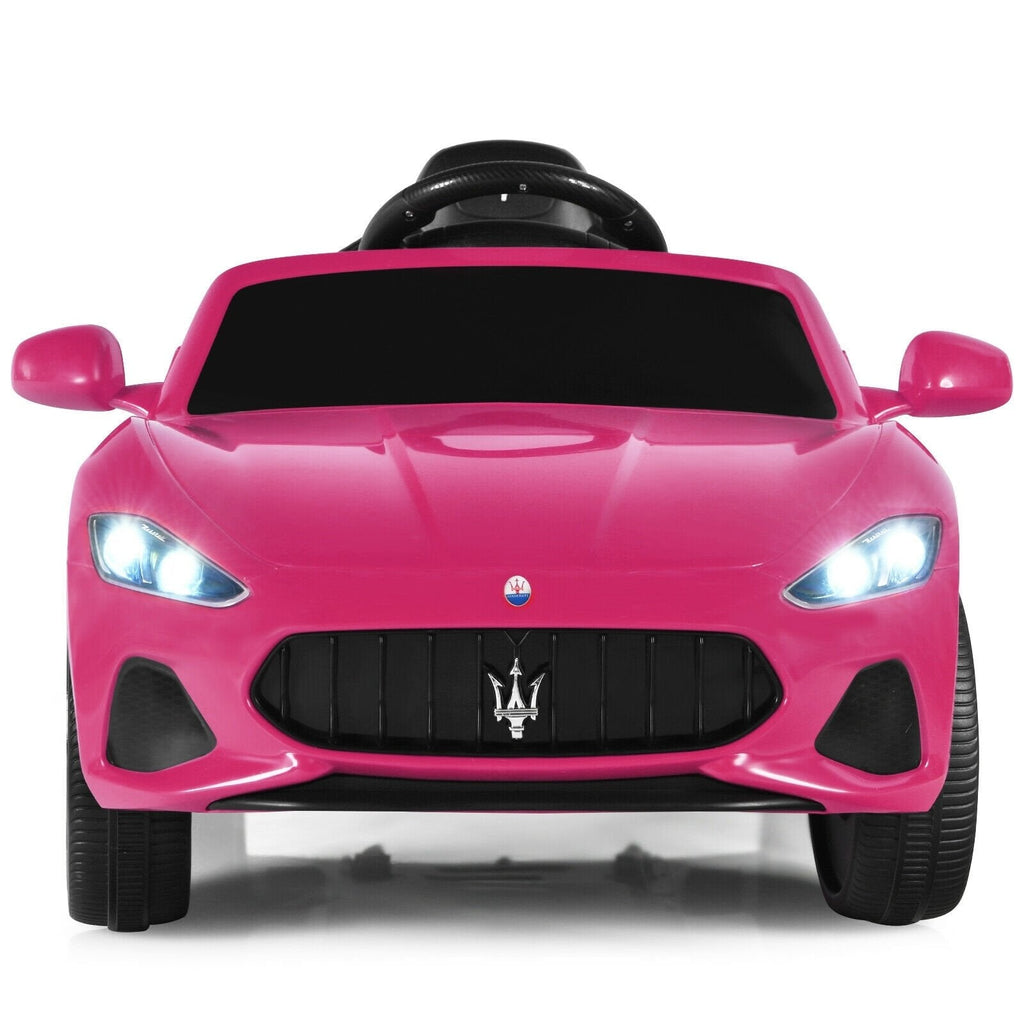 12V Licensed Maserati Kids Ride On Car with 2.4G Parent Remote, Spring Suspension, Radio and USB, 66 lb, Pink