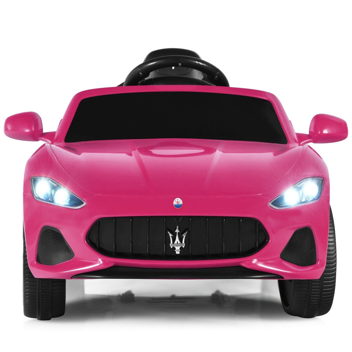 12V Licensed Maserati Kids Ride On Car with 2.4G Parent Remote, Spring Suspension, Radio and USB, 66 lb, Pink