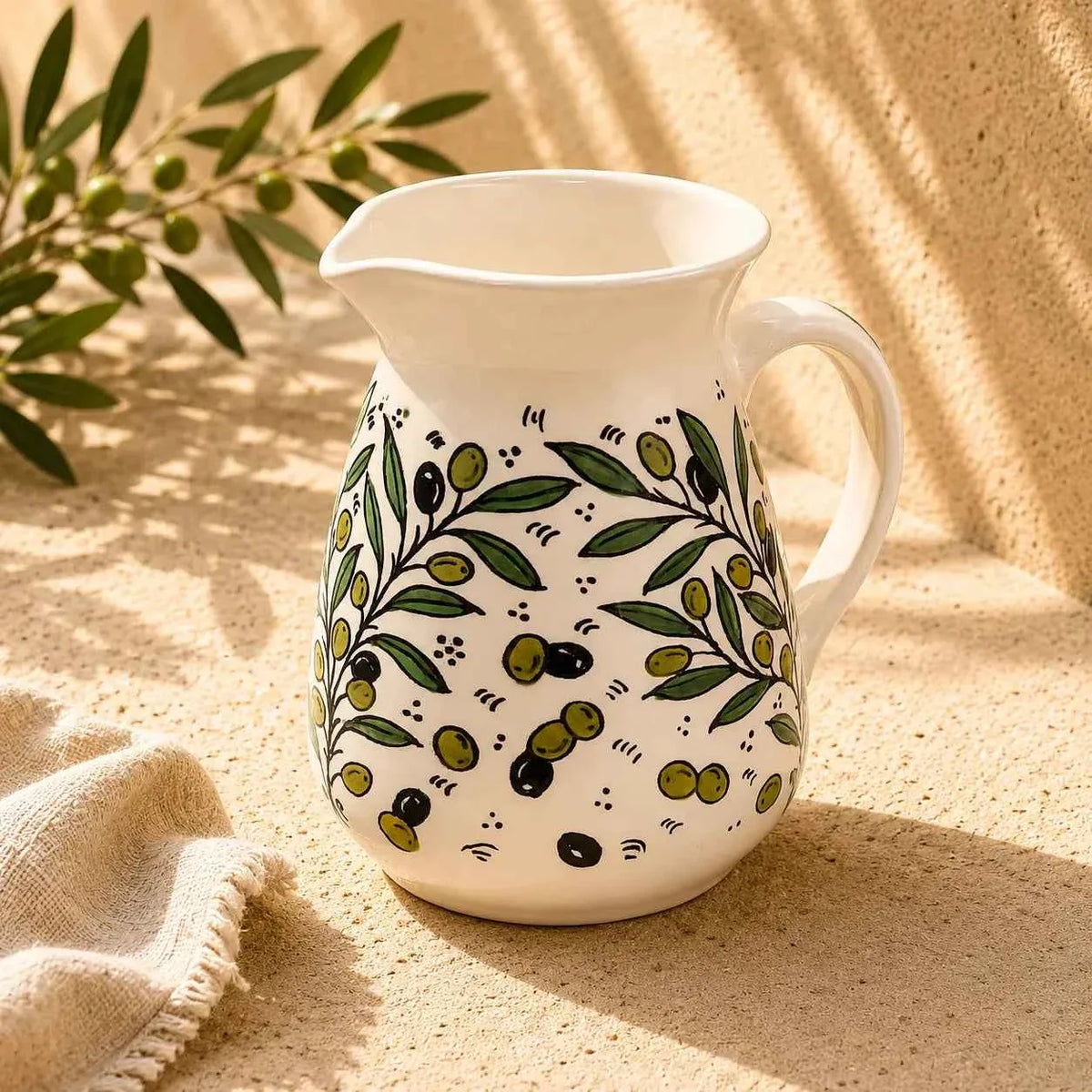 Ceramic Milk Pitcher Handmade Palestinian  – 27 fl oz (0.8 L)