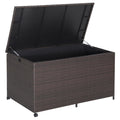 Coffre de rangement extérieur en osier avec doublure zippée – 503 litres