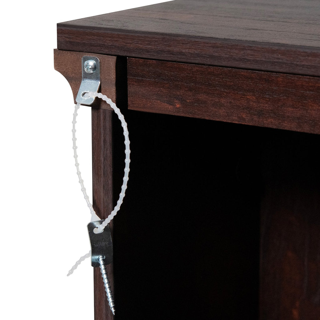 Meuble TV avec cheminée électrique 1400 W et télécommande - Naturel