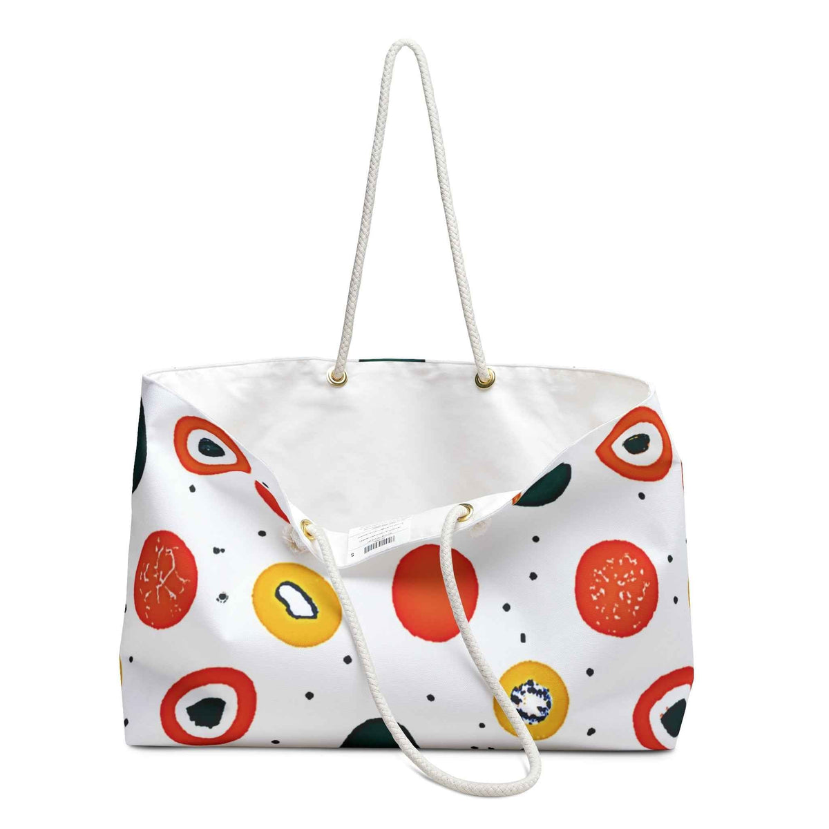 Sac de week-end à motif de rouleaux de sushi abstraits | Pois de nourriture japonaise, Grand cabas