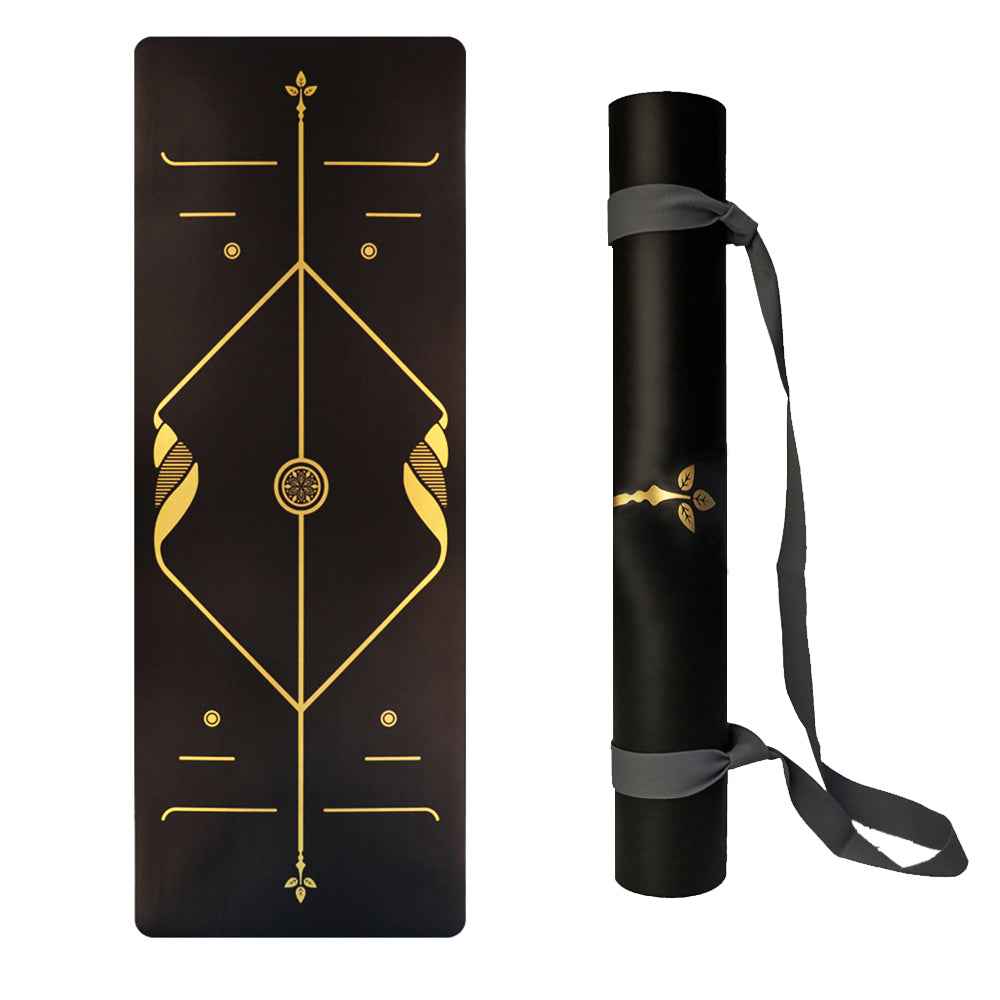 Tapis de yoga en caoutchouc PU élargi & épaissi – Tapis d’exercice de fitness antidérapant haut de gamme