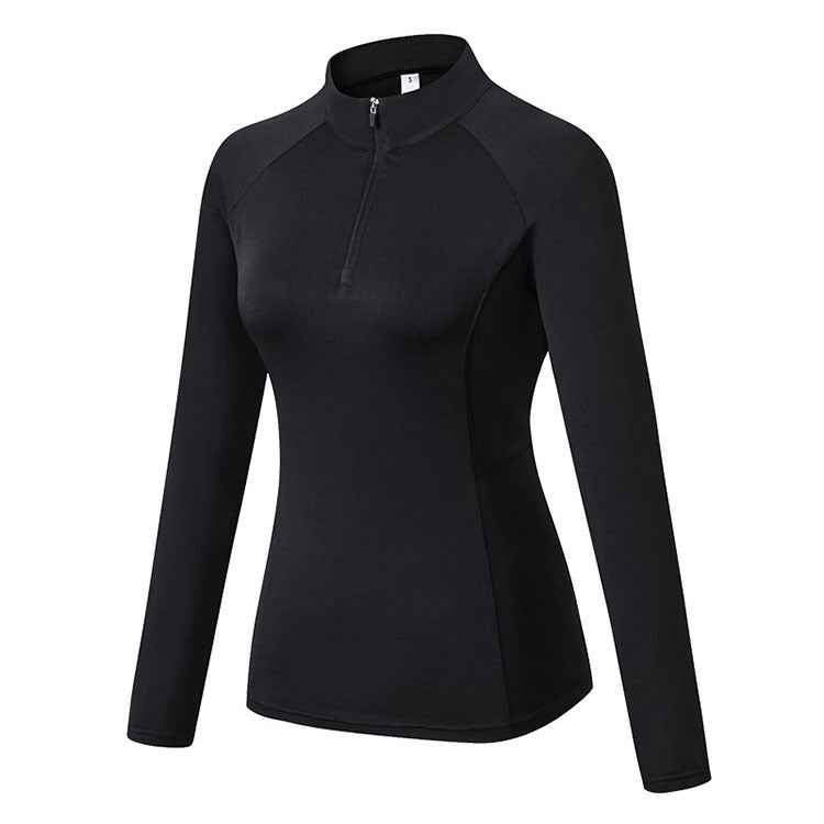 Pull de yoga à col montant pour femme – Haut d’entraînement fitness à manches longues