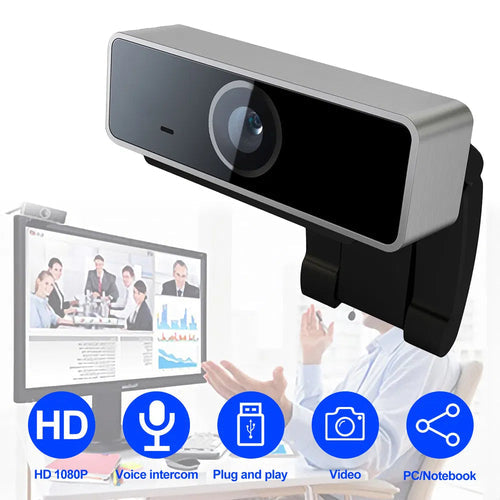 FHD 1080P Webcam USB PC Computer Webcam Auto Focus With Microphone Green Sir Loin
