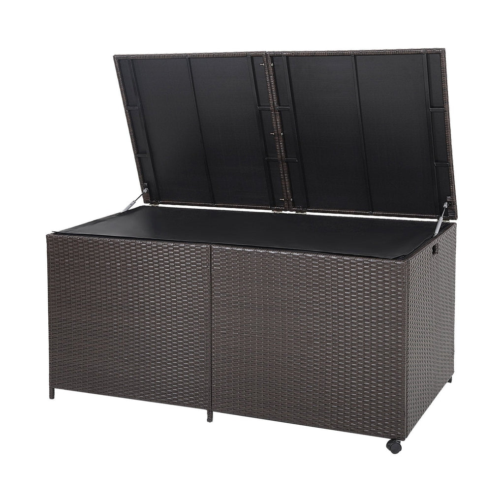 175-Gallonen-Outdoor-Aufbewahrungsbox mit Universalrollen und Innenfutter mit Reißverschluss