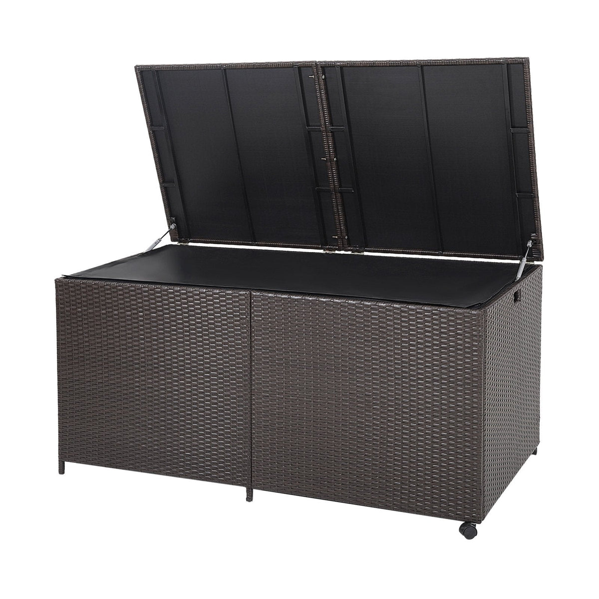 175-Gallonen-Outdoor-Aufbewahrungsbox mit Universalrollen und Innenfutter mit Reißverschluss