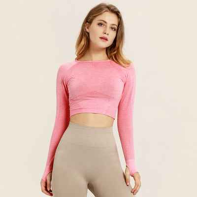 Yoga-Langarm-Workout-Top – Performance-Fitness-Activewear für Damen