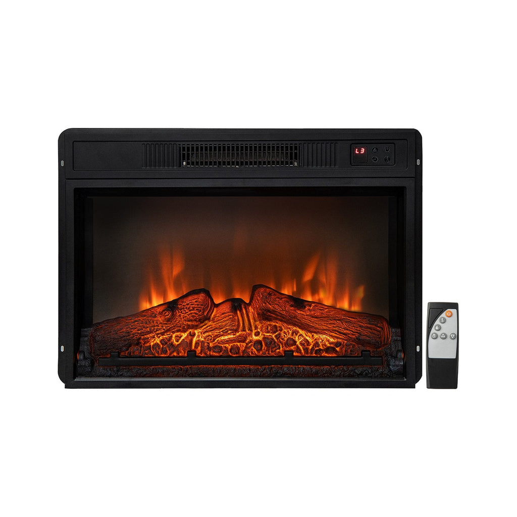 18/23 Zoll Einbau-Elektrokamin mit einstellbarer LED-Flamme – 23 Zoll