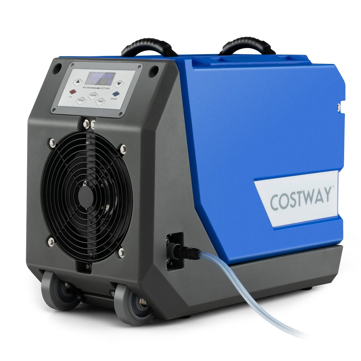 180 PPD Commercial Dehumidifier, 90 Pints AHAM, Built-in Pump, 341 CFM, Rotomoulded, Blue