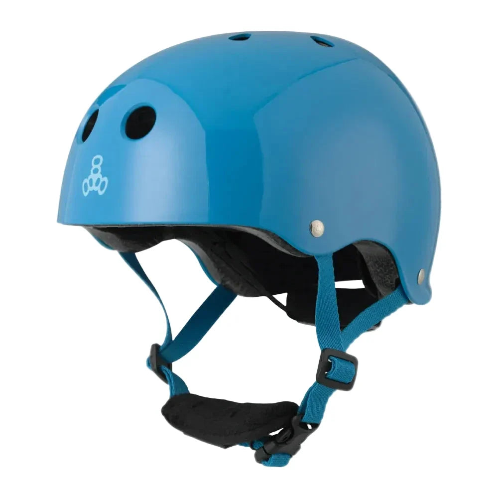 Casco de skate Triple 8 'LIL 8 Dual Certified' con EPS - Azul brillante (NIÑOS)