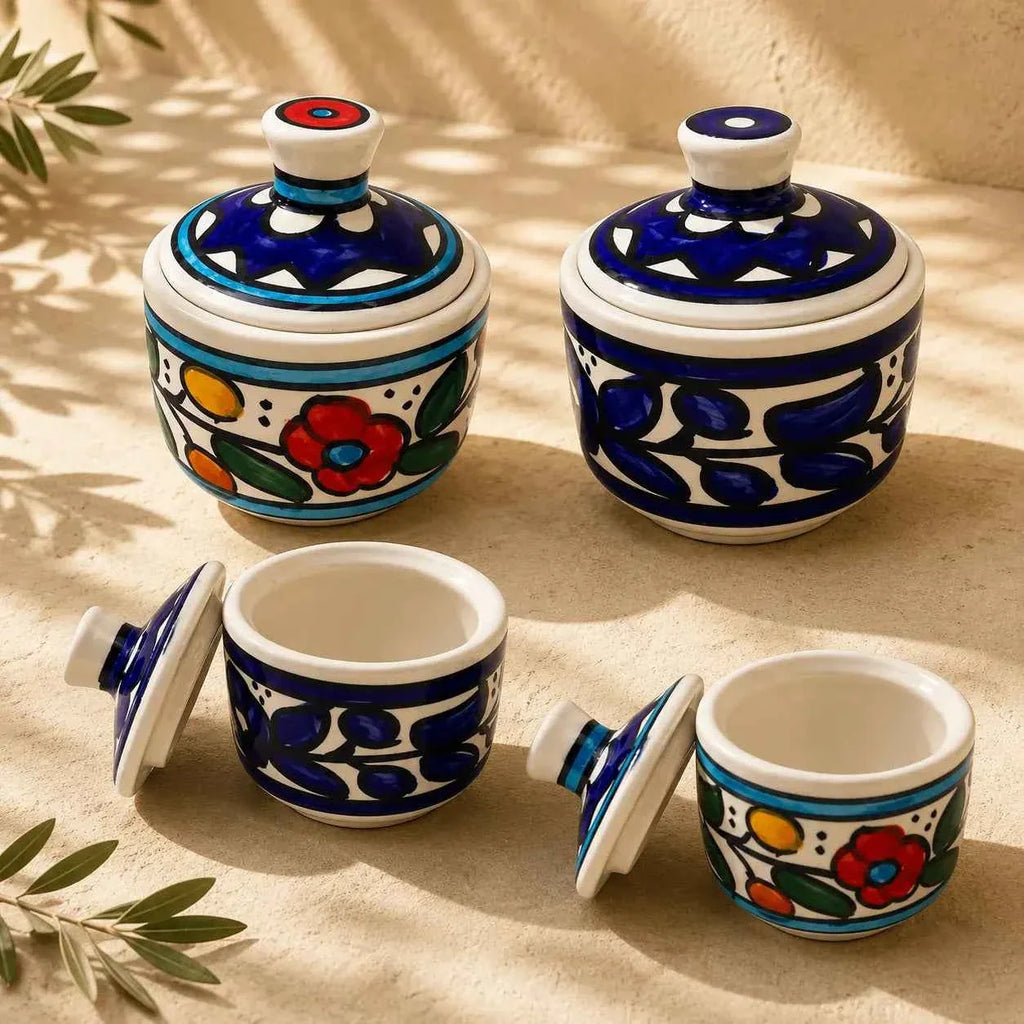 Handmade Ceramic Sugar Bowl with Lid – 3 in (7 cm)