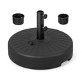 Pied de parasol rond et lestable de 19,5 pouces pour jardin, terrasse de piscine - Noir