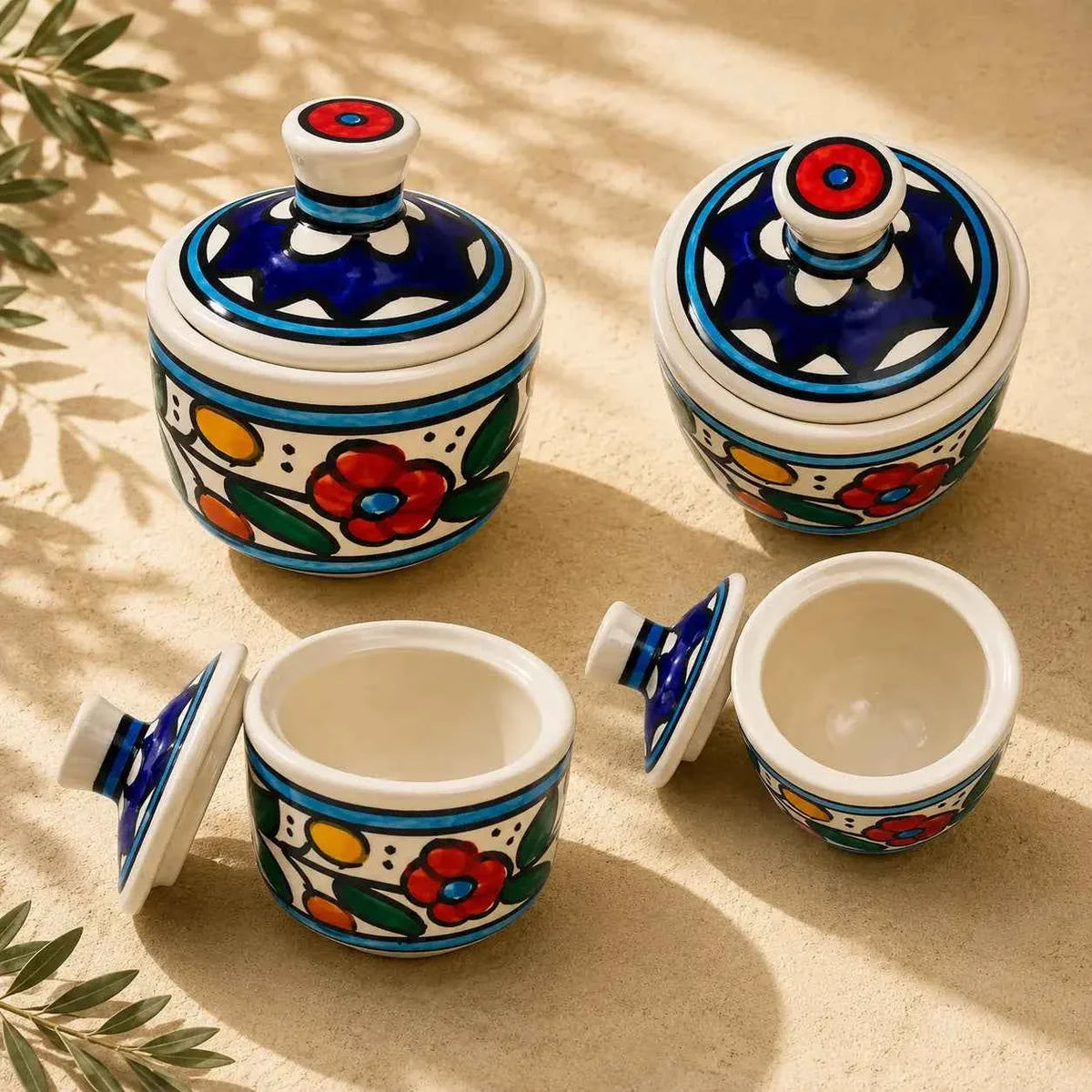 Handmade Ceramic Sugar Bowl with Lid – 3 in (7 cm)
