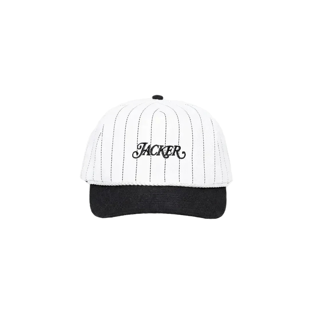 Gorra Snapback Jacker 'Classic Stripe' - Negro/Blanco