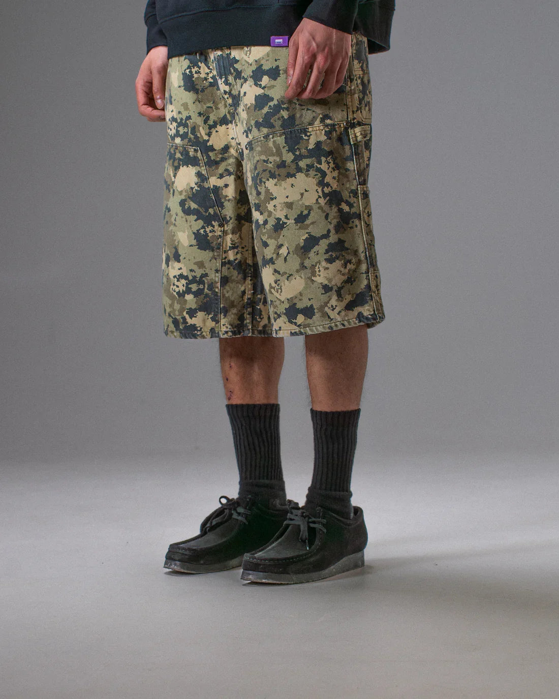 Bermudas Carpenter holgadas de mezclilla 'Classic' de Jacker - Camuflaje