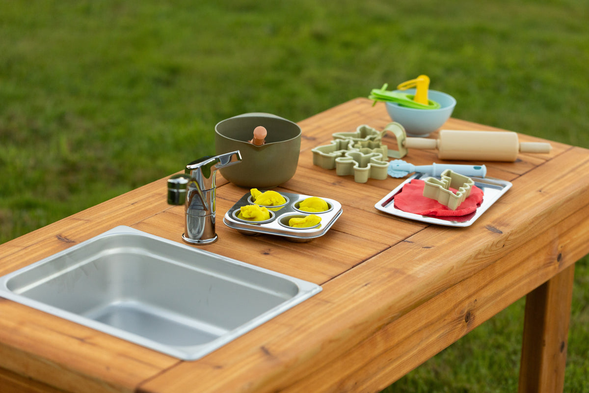 One Sink Simple Mud Kitchen