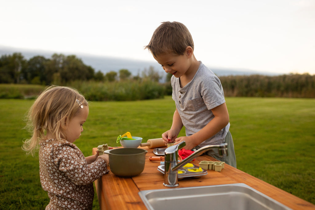 One Sink Simple Mud Kitchen