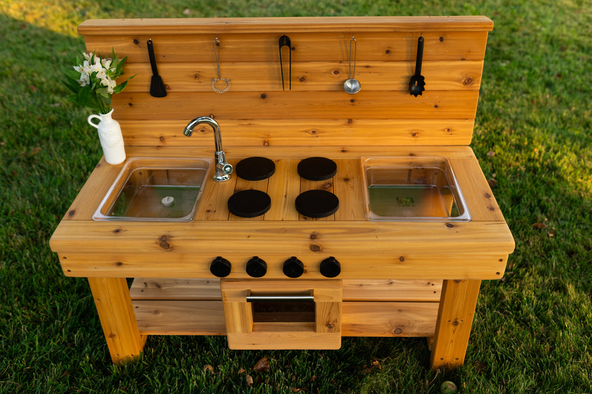 Centered Simple Kitchen with Oven (Clear Sinks)